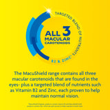 MacuShield Gold packaging with soft gel capsules