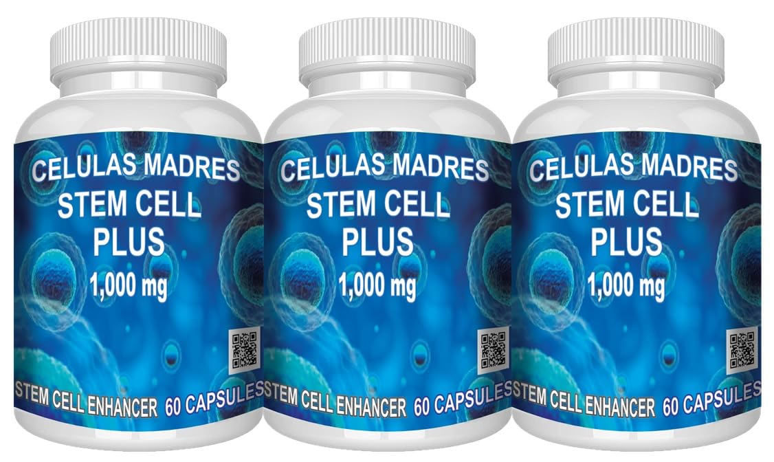 Madre Cell Plus Celulas Madre Stem Cell Plus 1000mg supplement bottle front view