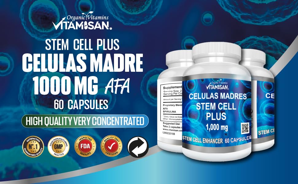 Madre Cell Plus Celulas Madre Stem Cell Plus 1000mg supplement packaging