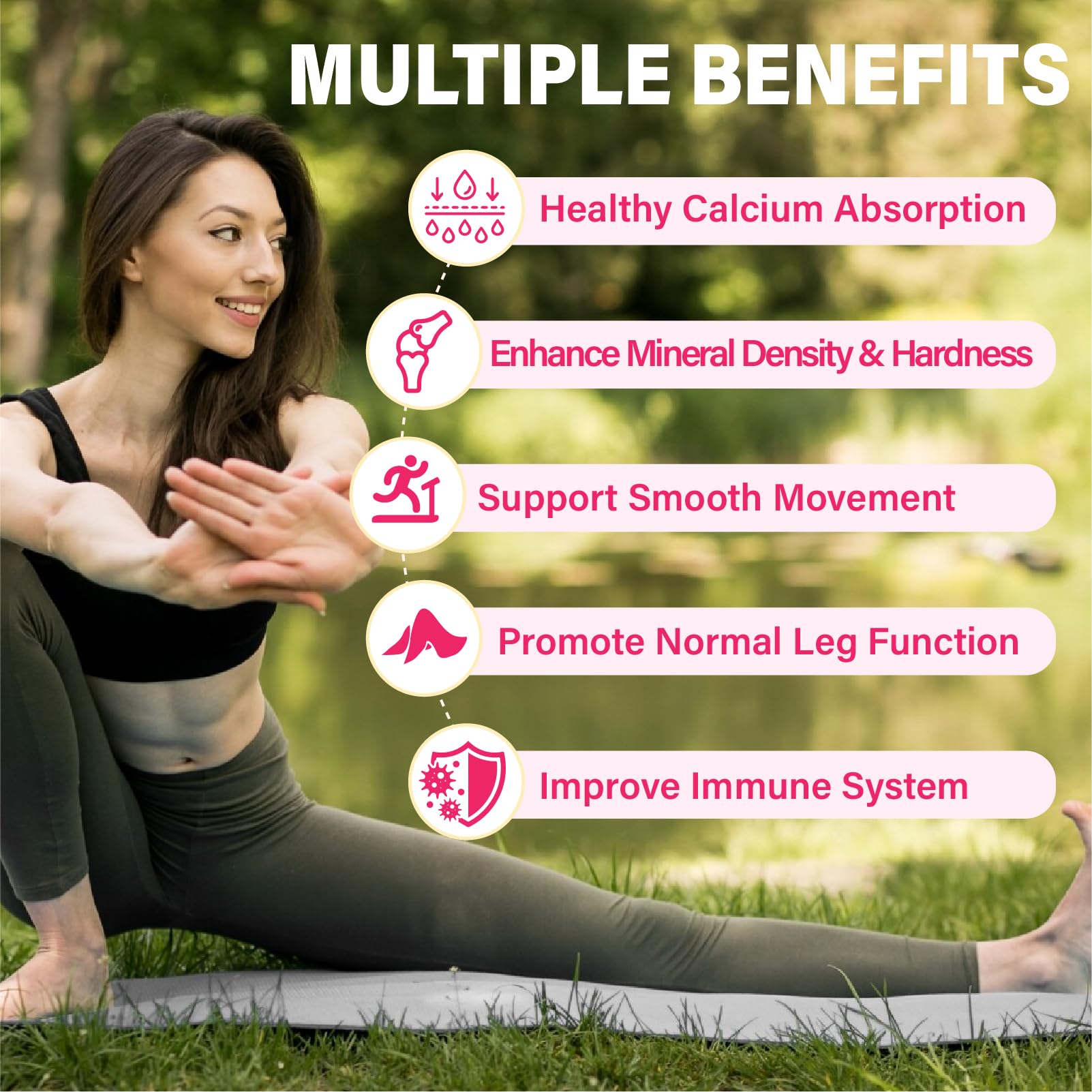 Maennyliy Calcium Citrate Gummies 1200mg side view packaging