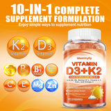 Maennyliy Vitamin D3 & K2 Gummies with natural orange flavour