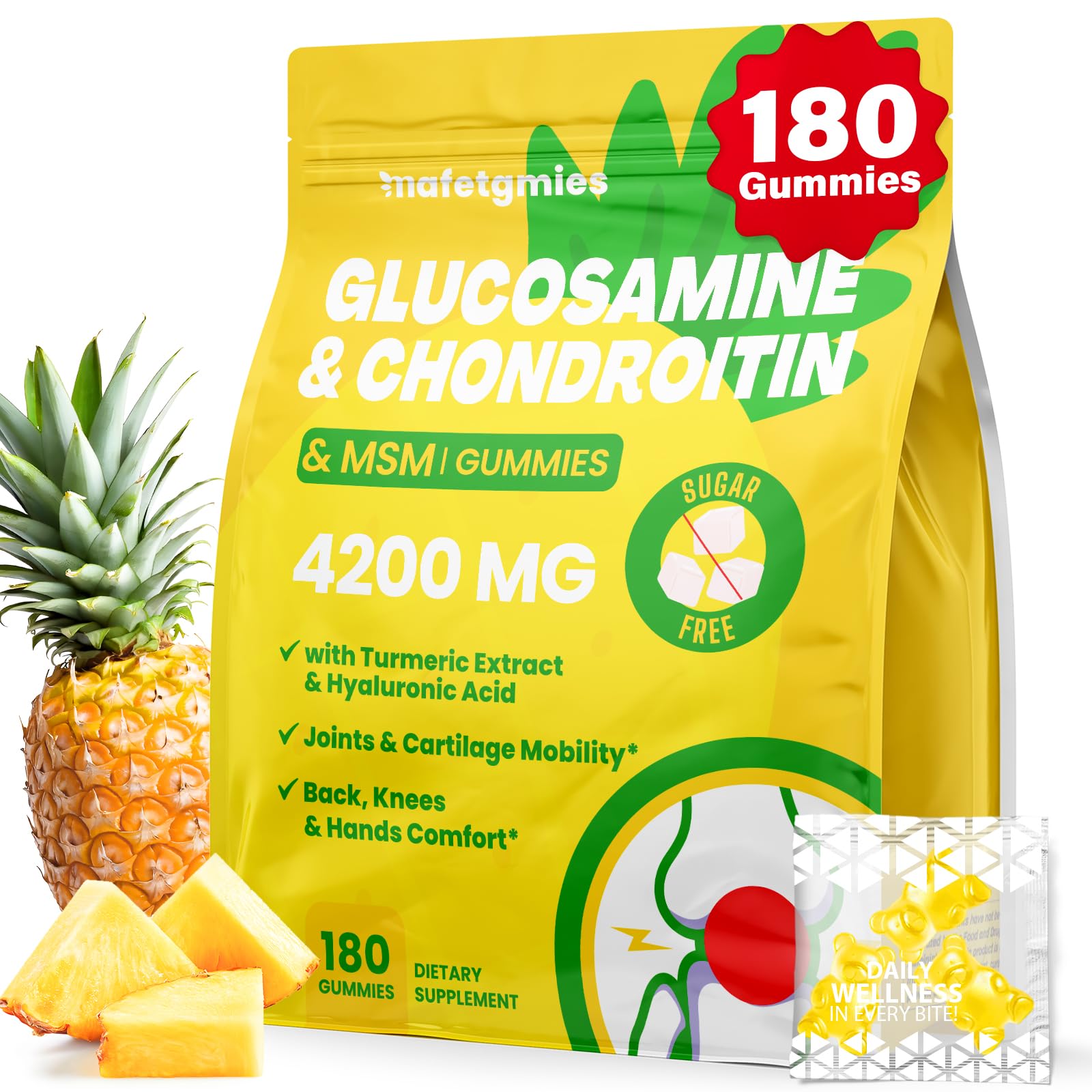 Mafetgmies Glucosamine Chondroitin Gummies 621g front view