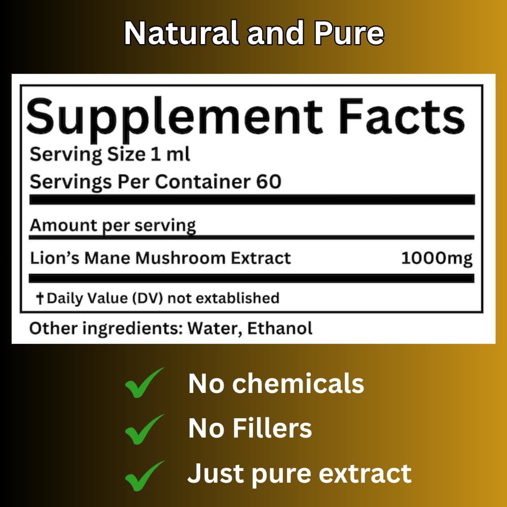 Mag Mushrooms Lion's Mane Mushroom Liquid Extract on a wooden table
