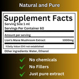 Mag Mushrooms Lion's Mane Mushroom Liquid Extract on a wooden table