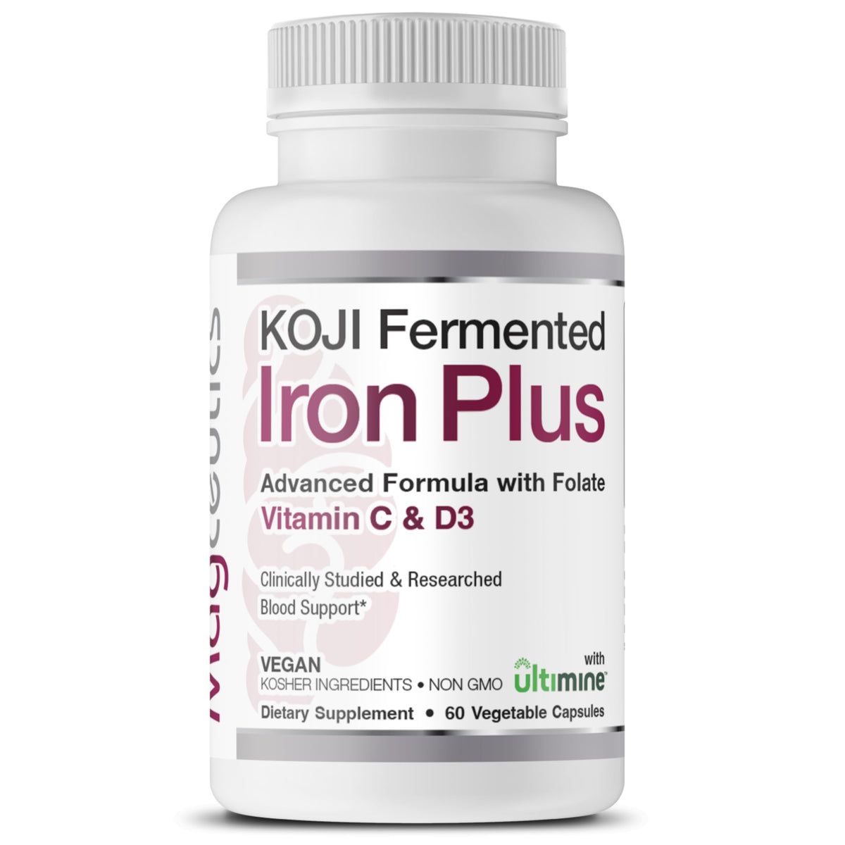 Magceutics Koji Fermented Iron Supplement 30 Capsules front view