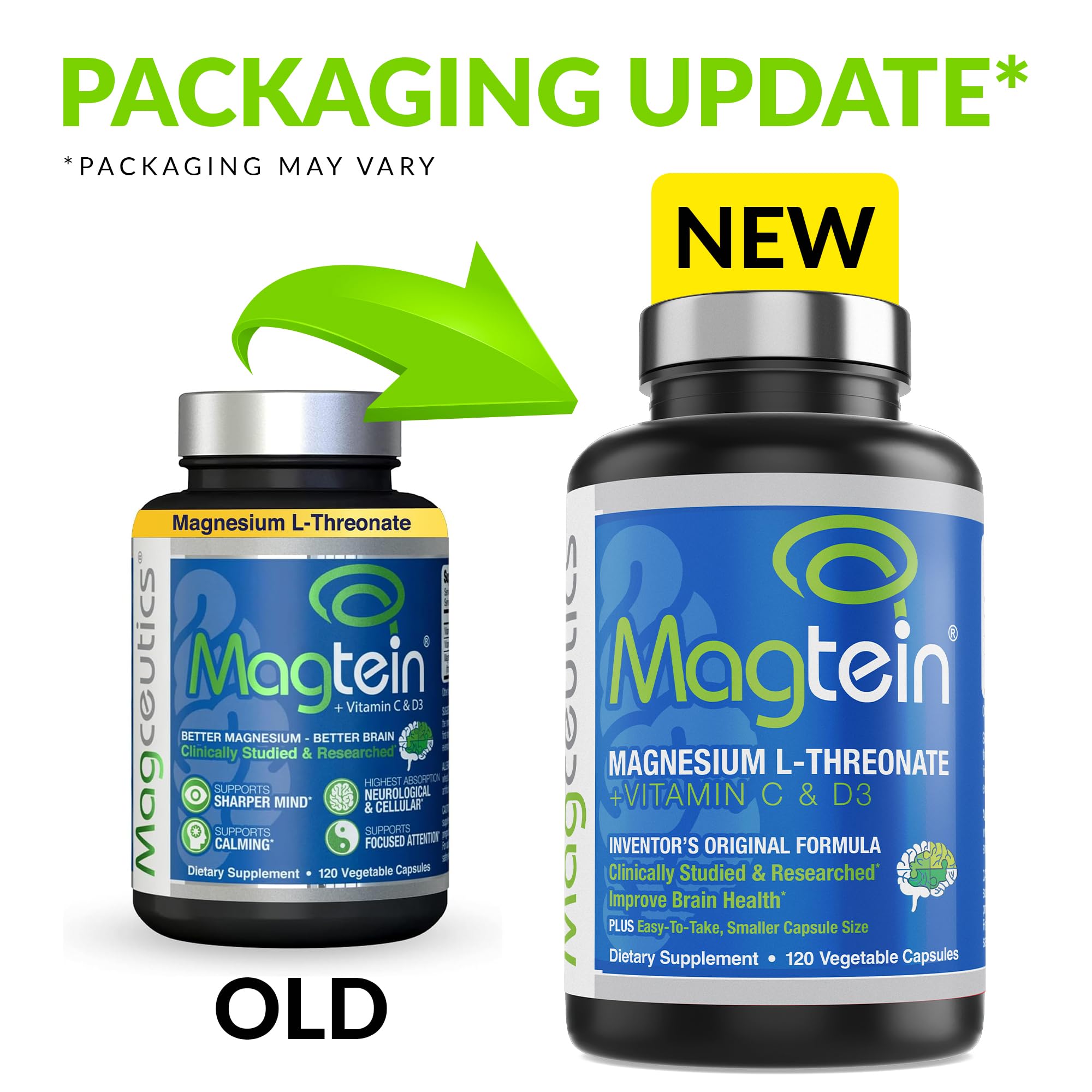 Magceutics Magnesium L Threonate supplement side view