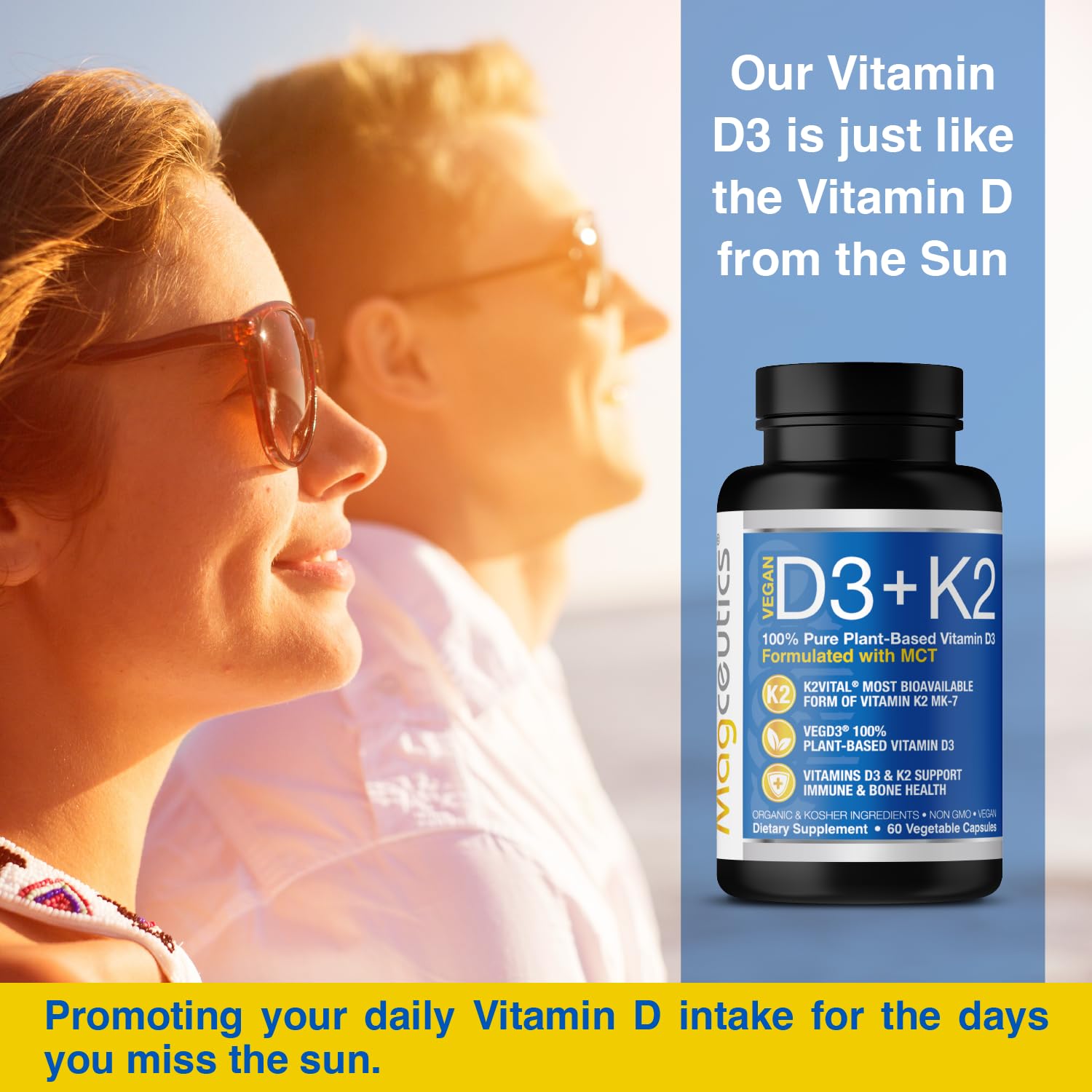 Magceutics Vitamin D3 & K2 Capsules nutritional information