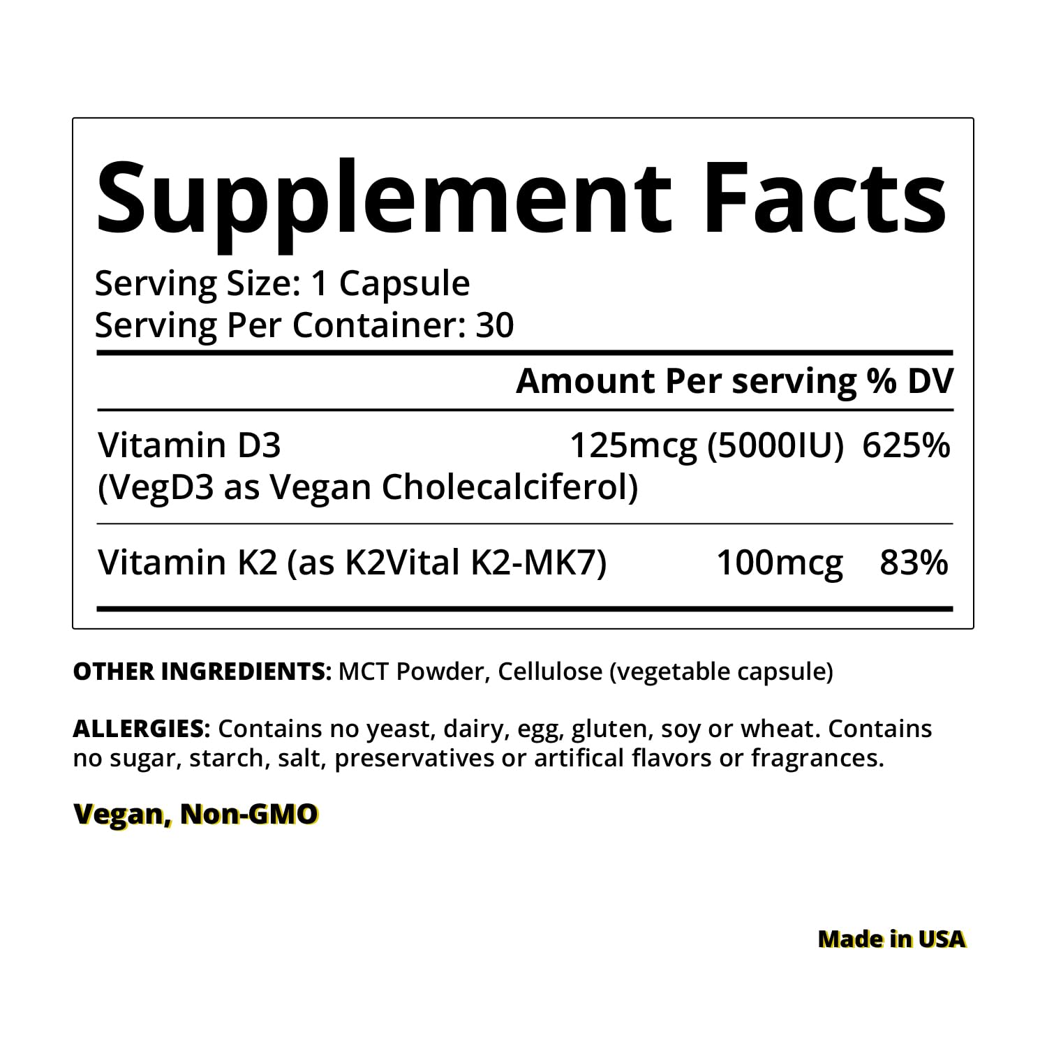 Magceutics Vitamin D3 & K2 Combination Supplement capsules close-up