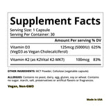 Magceutics Vitamin D3 & K2 Combination Supplement capsules close-up