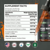 MagHealth Poke Root Complex Liquid Supplement label close-up
