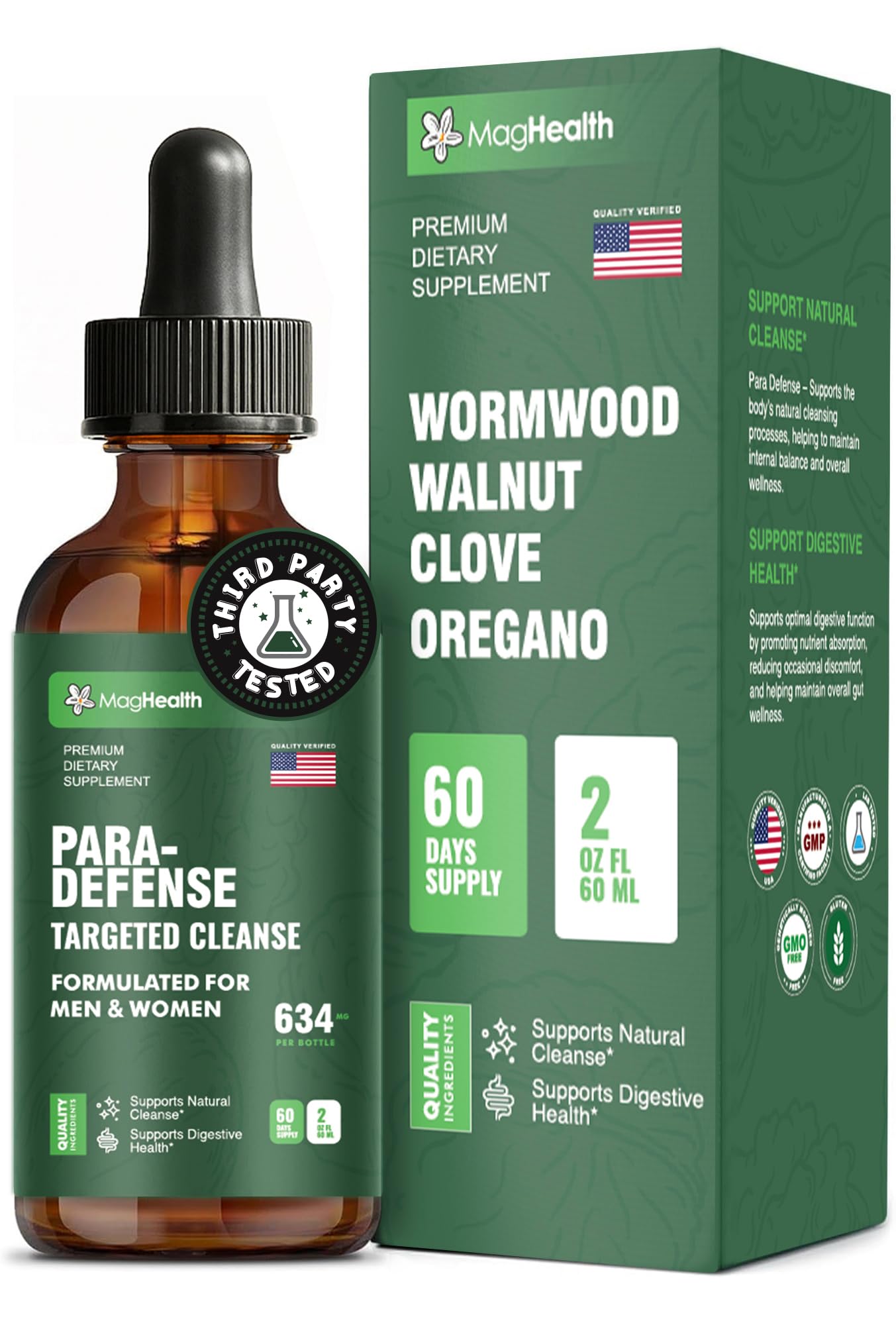 MagHealth Wormwood Tincture 2 oz front view
