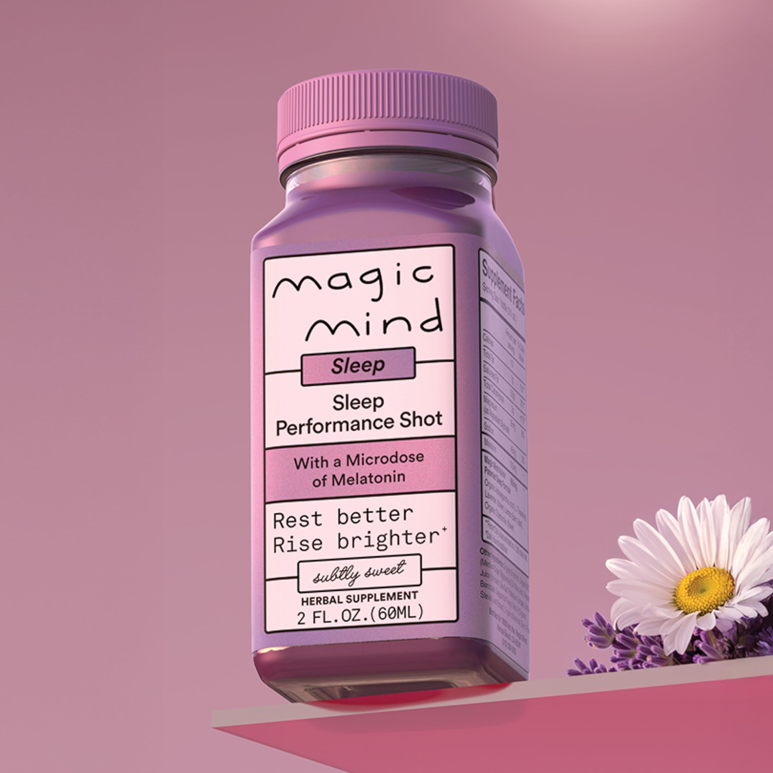 Magic Mind Sleep Shot 2oz with ingredients list