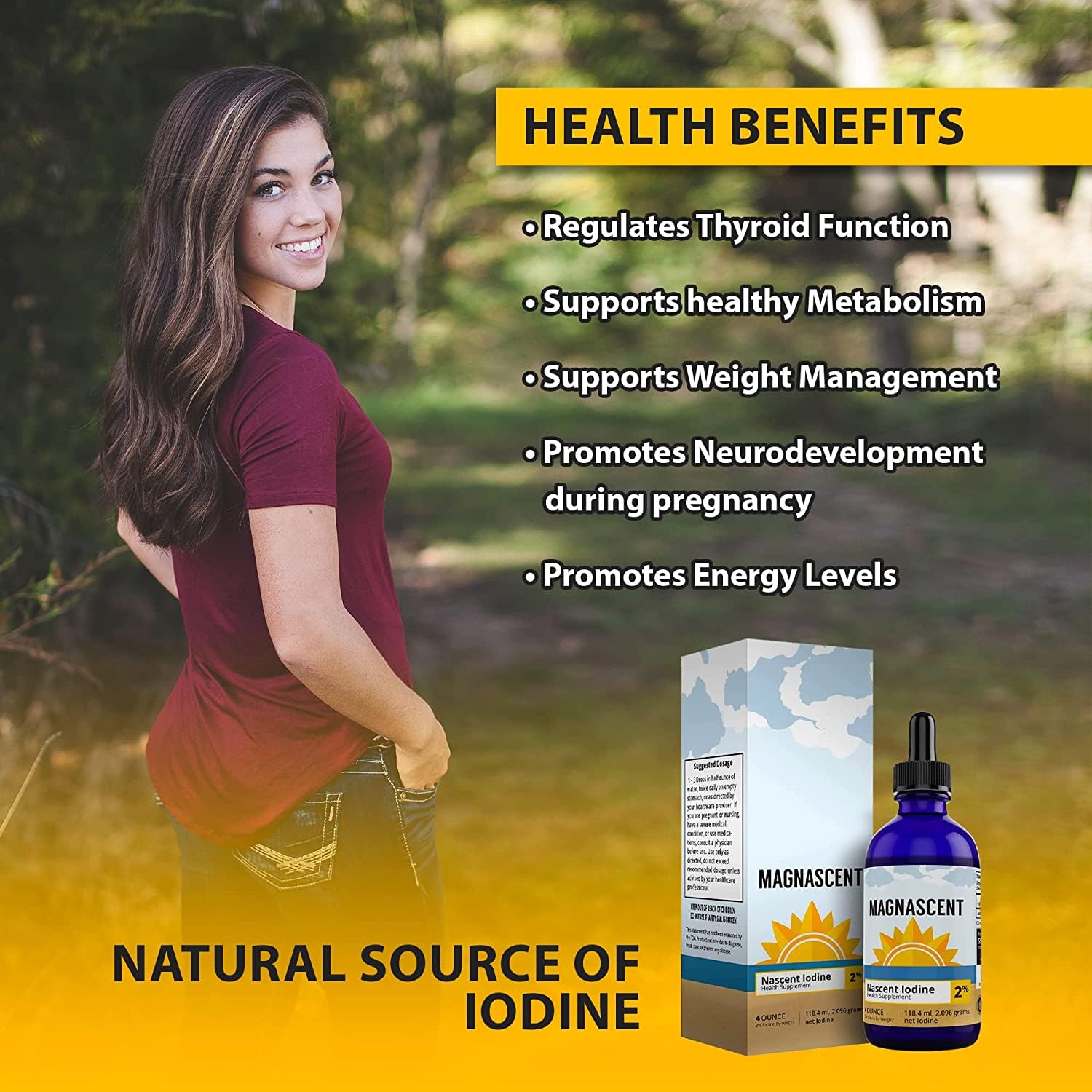 Magnascent Nascent Iodine Drops 2% dropper and bottle
