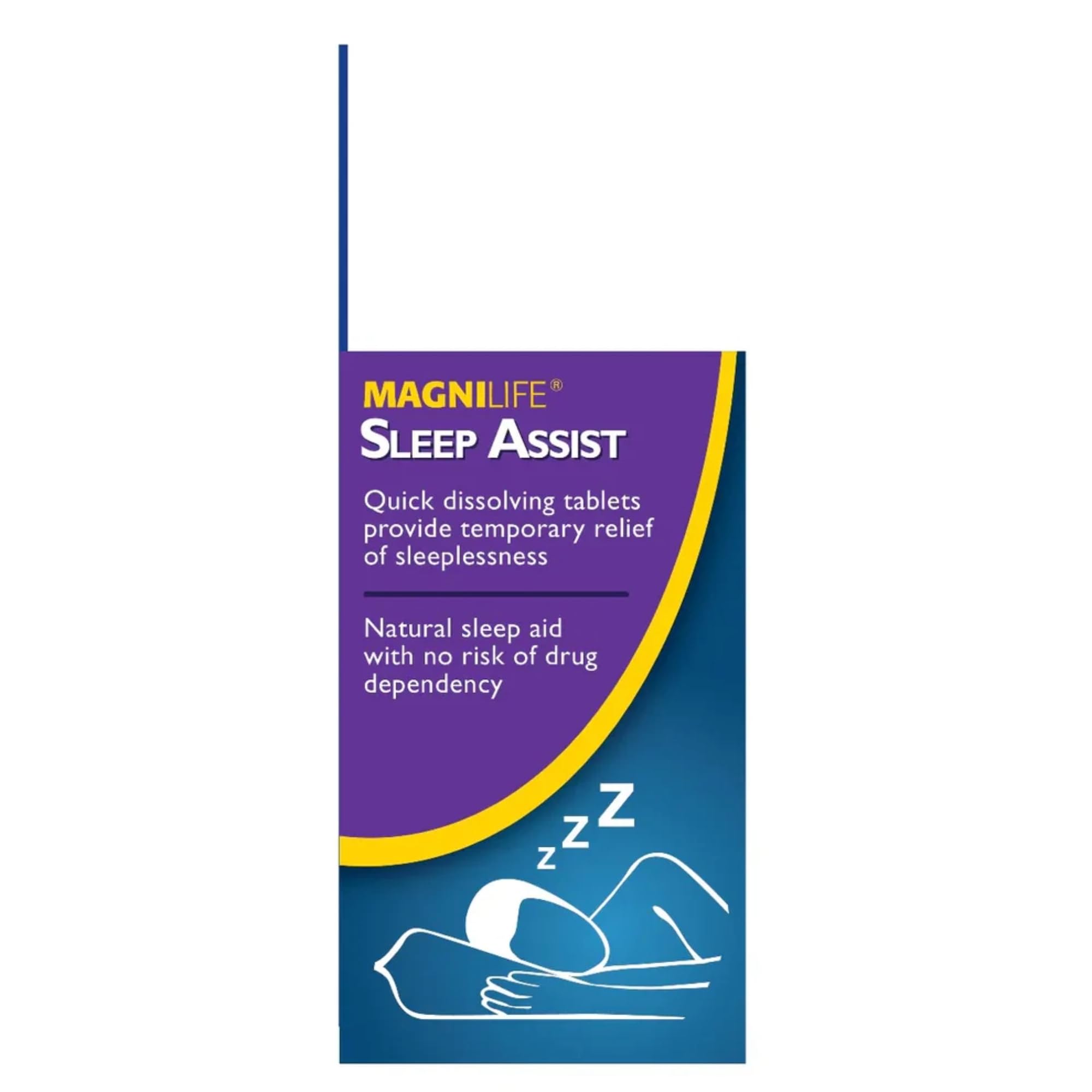 MagniLife Sleep Aid Tablets 125 Count opened container with tablets visible