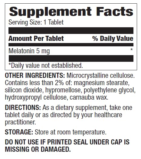 Magno-Humphries Melatonin 5 mg tablet close-up