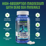 MAGNOX 520mg Magnesium Supplement close-up of capsules