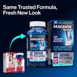 MAGNOX Leg Cramps Buster magnesium supplement with packaging
