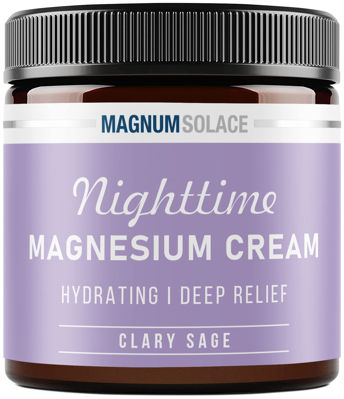 Magnum Solace Nighttime Magnesium Cream 250mg jar front view