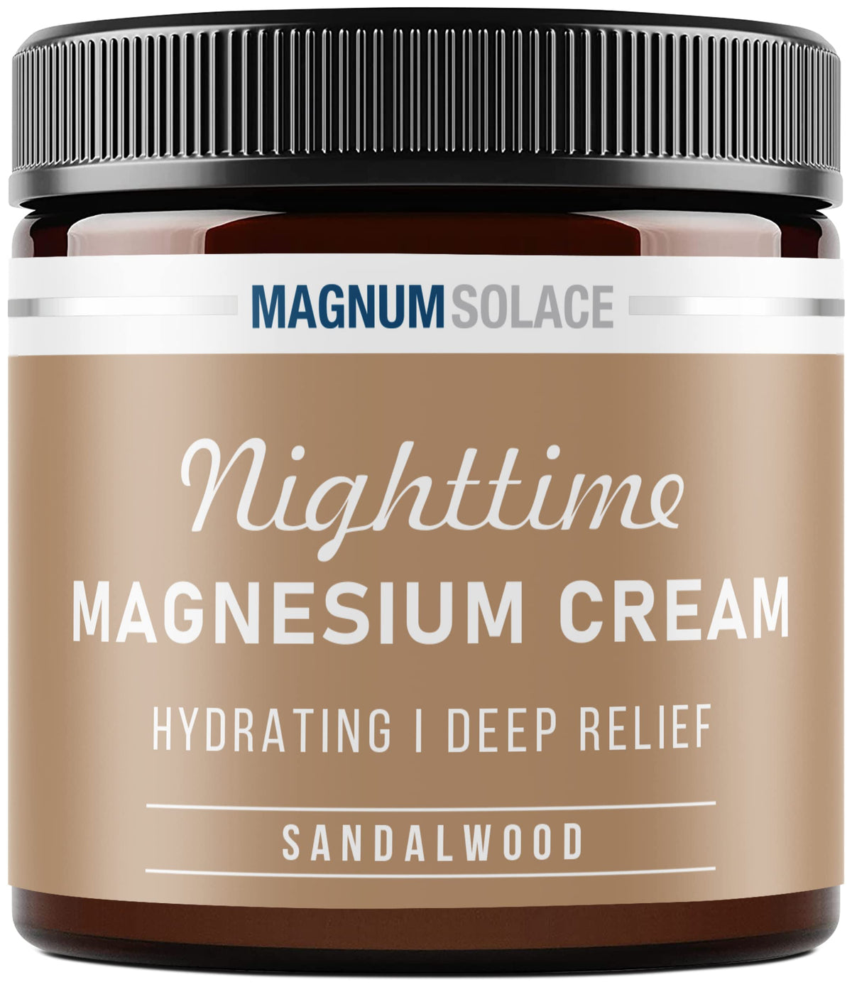 Magnum Solace Nighttime Magnesium Cream jar front view