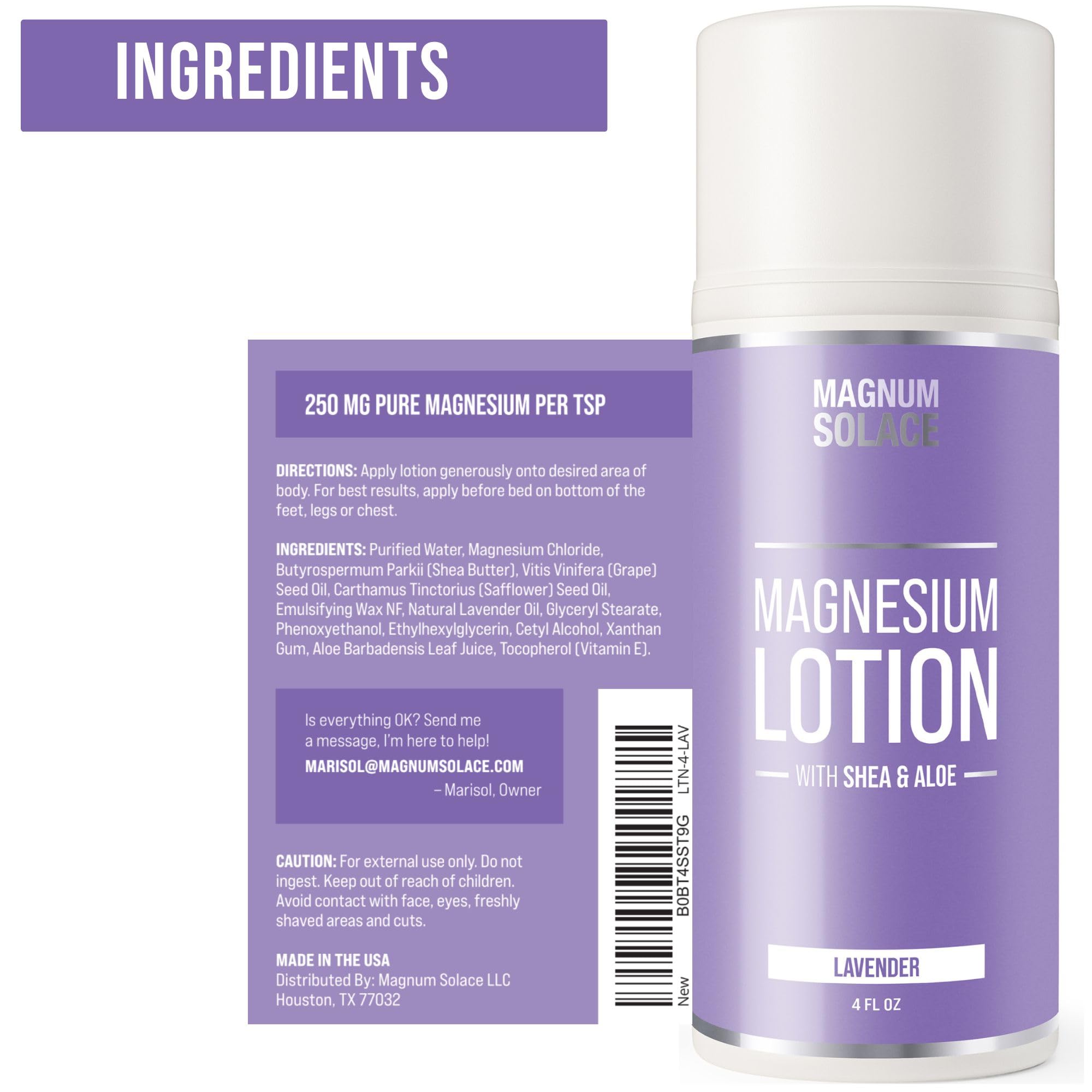 Magnum Solace Nighttime Magnesium Cream jar side view