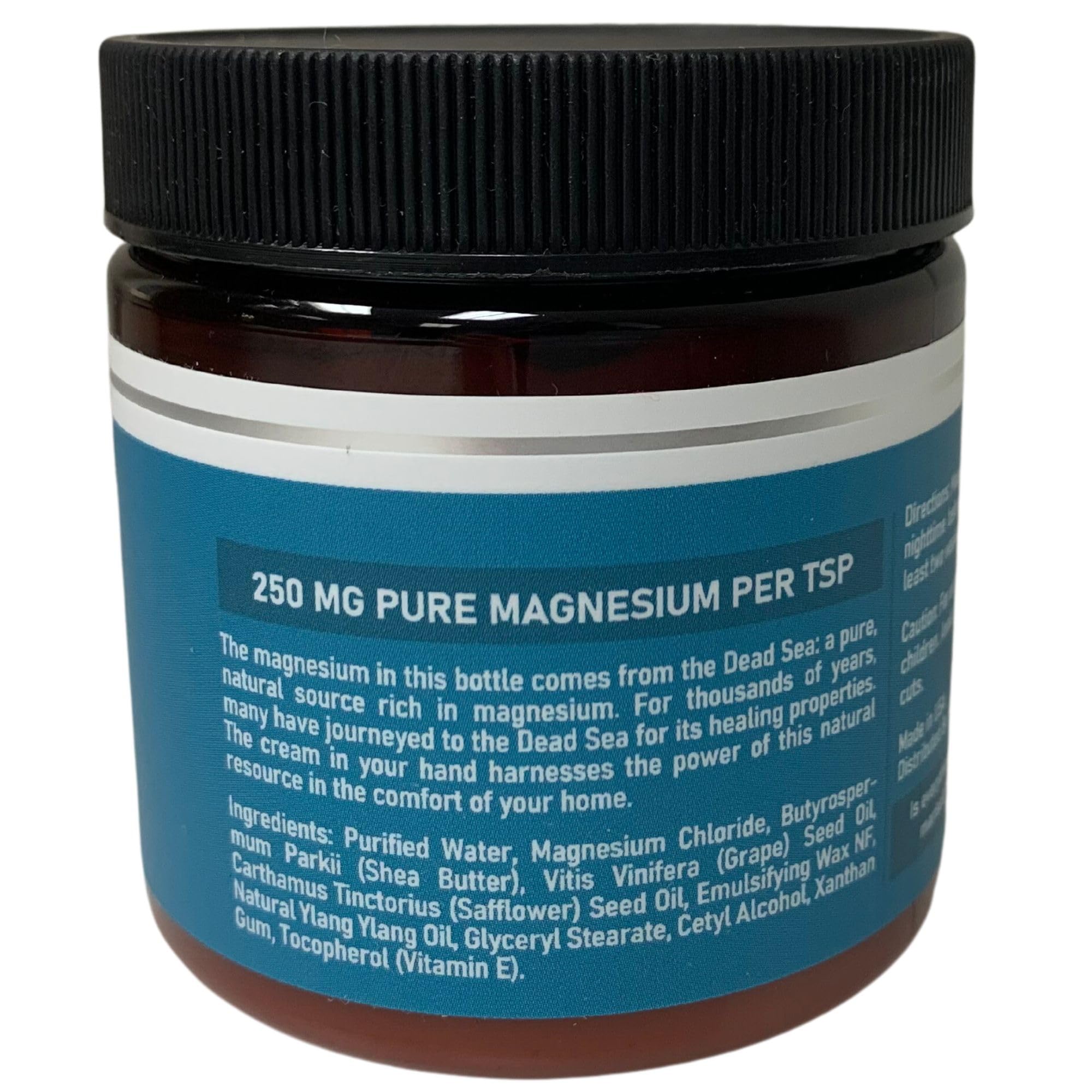 Magnum Solace Nighttime Magnesium Cream jar with lid open
