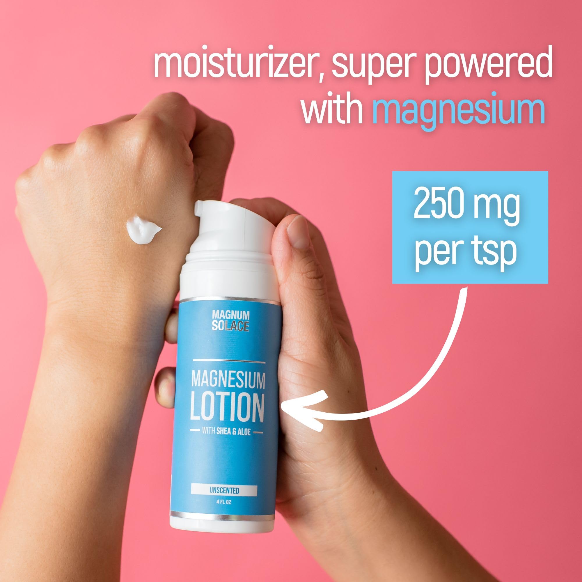 Magnum Solace Nighttime Magnesium Cream side view showing texture