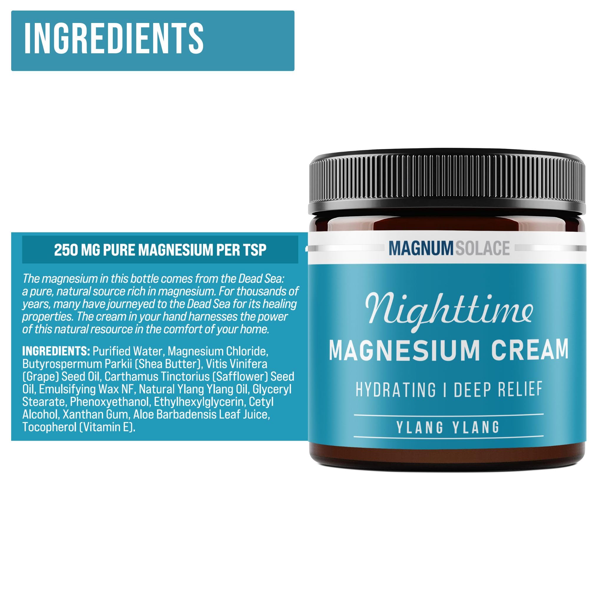 Magnum Solace Nighttime Magnesium Cream texture close-up