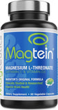 Magtein Magnesium L-Threonate Supplement 60 veggie capsules front view
