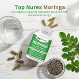 Maidlure Moringa Supplement 60g back view with ingredient list