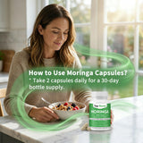 Maidlure Moringa Supplement 60g packaging on a wooden table