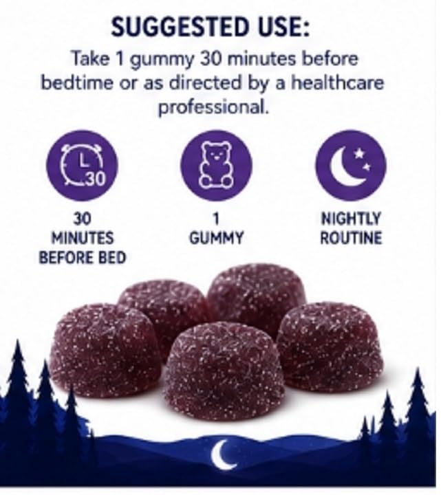 Main Products Melatonin 5 mg Gummies with ingredients list