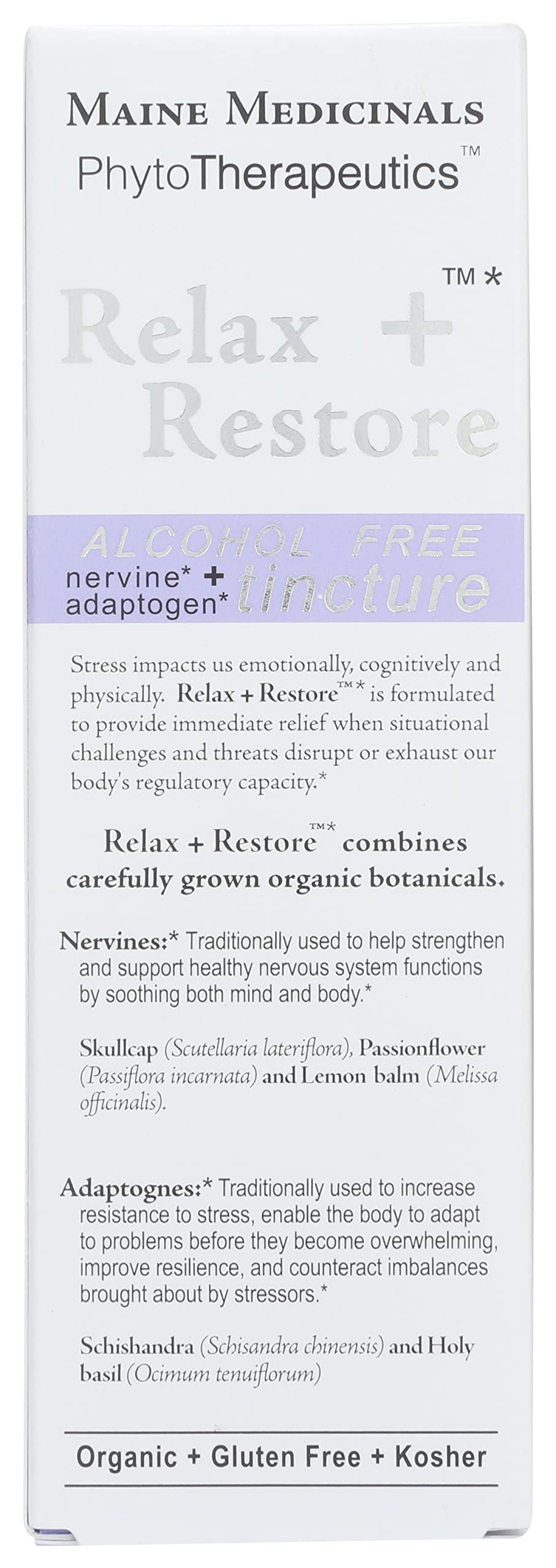 Maine Medicinals daily wellness + Restore supplement with dropper
