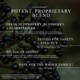 Maine Medicinals Elderberry Syrup with serving spoon