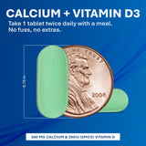 MAJOR Calcium with Vitamin D3 Tablets back view with ingredient list