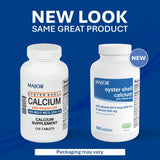 MAJOR Calcium with Vitamin D3 Tablets close-up on tablet size