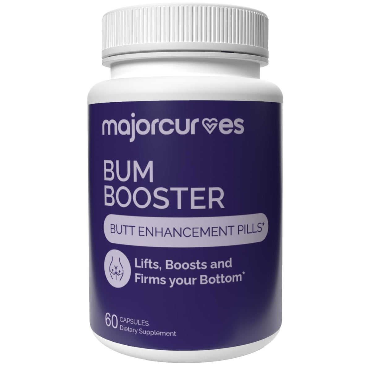 Major Curves Bum support Pills 60 Capsules front view
