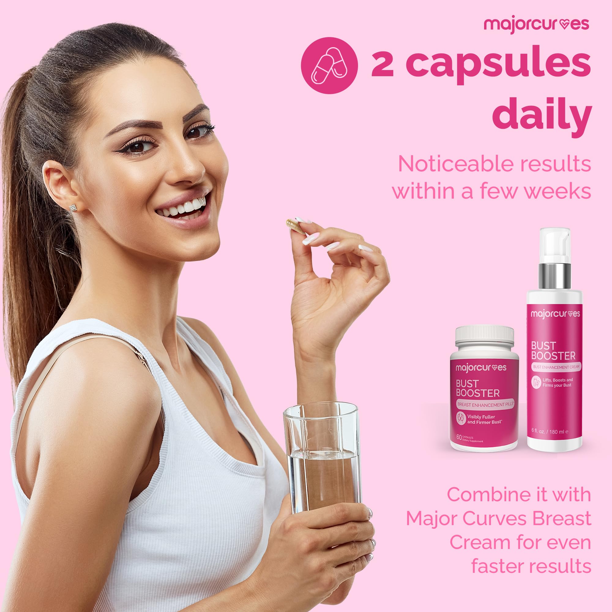 Major Curves Bust support Supplement with Bust support Cream