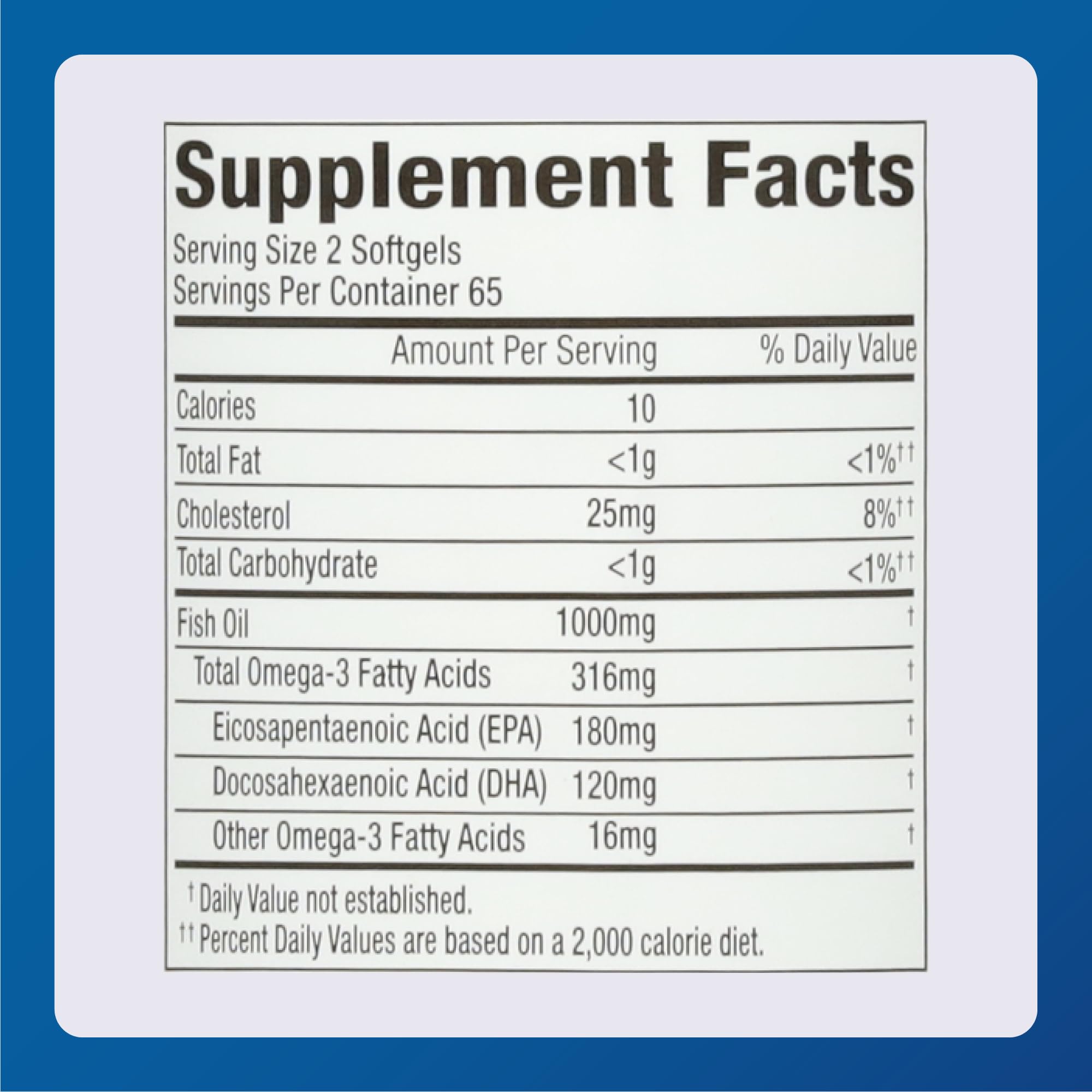 MAJOR Fish Oil Softgels 1000mg packaging