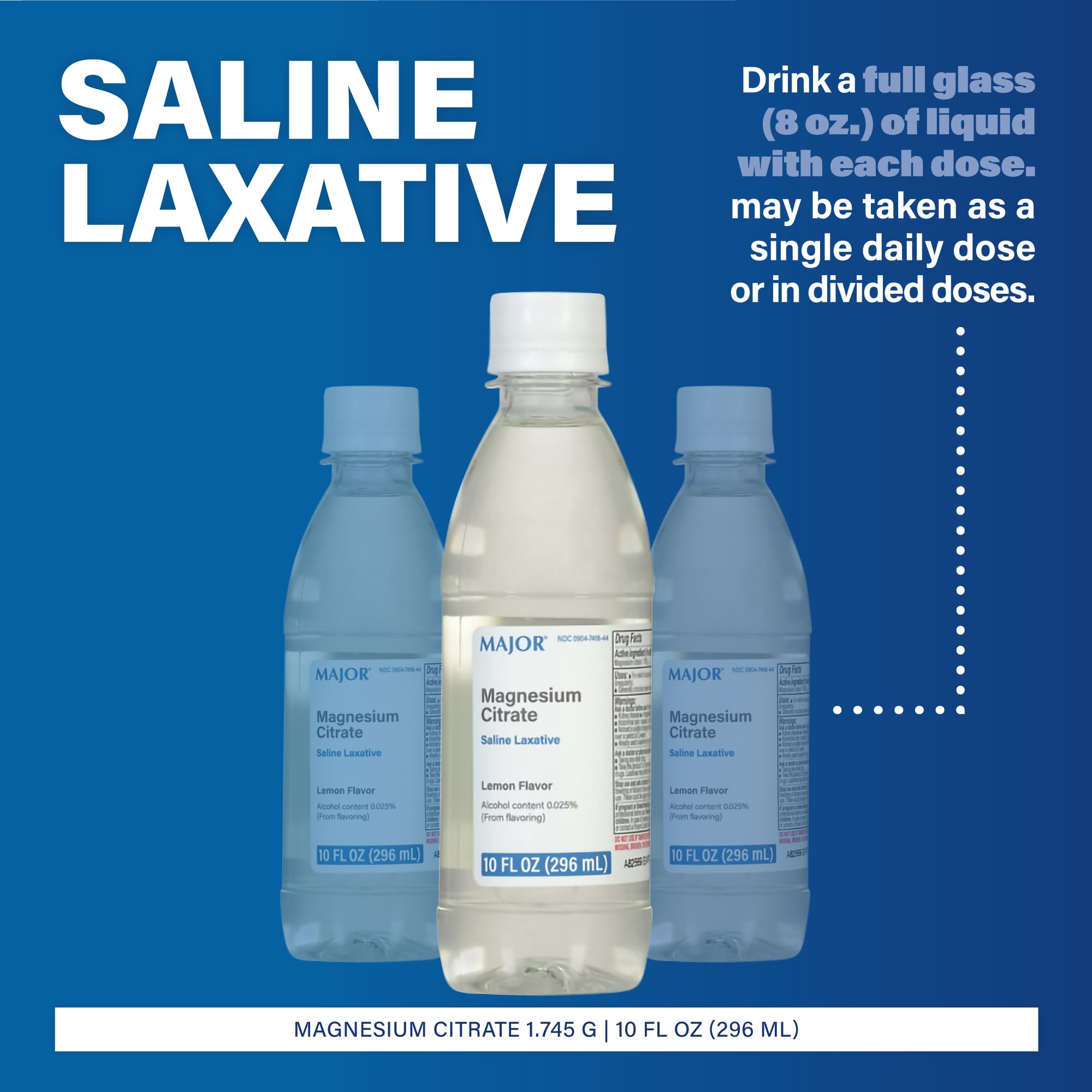 MAJOR Magnesium Citrate Saline Laxative 354g side view