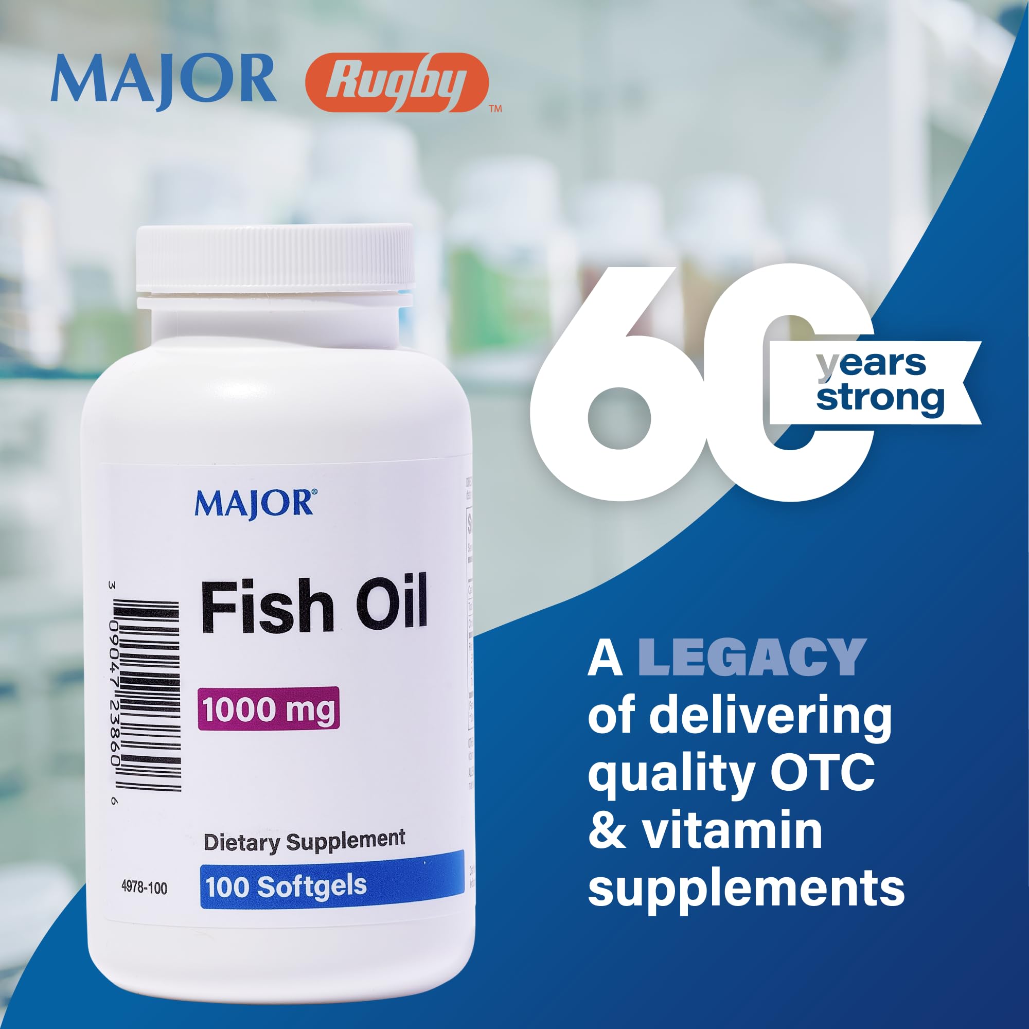 MAJOR Omega-3 Fish Oil Softgels 1000mg ingredients list