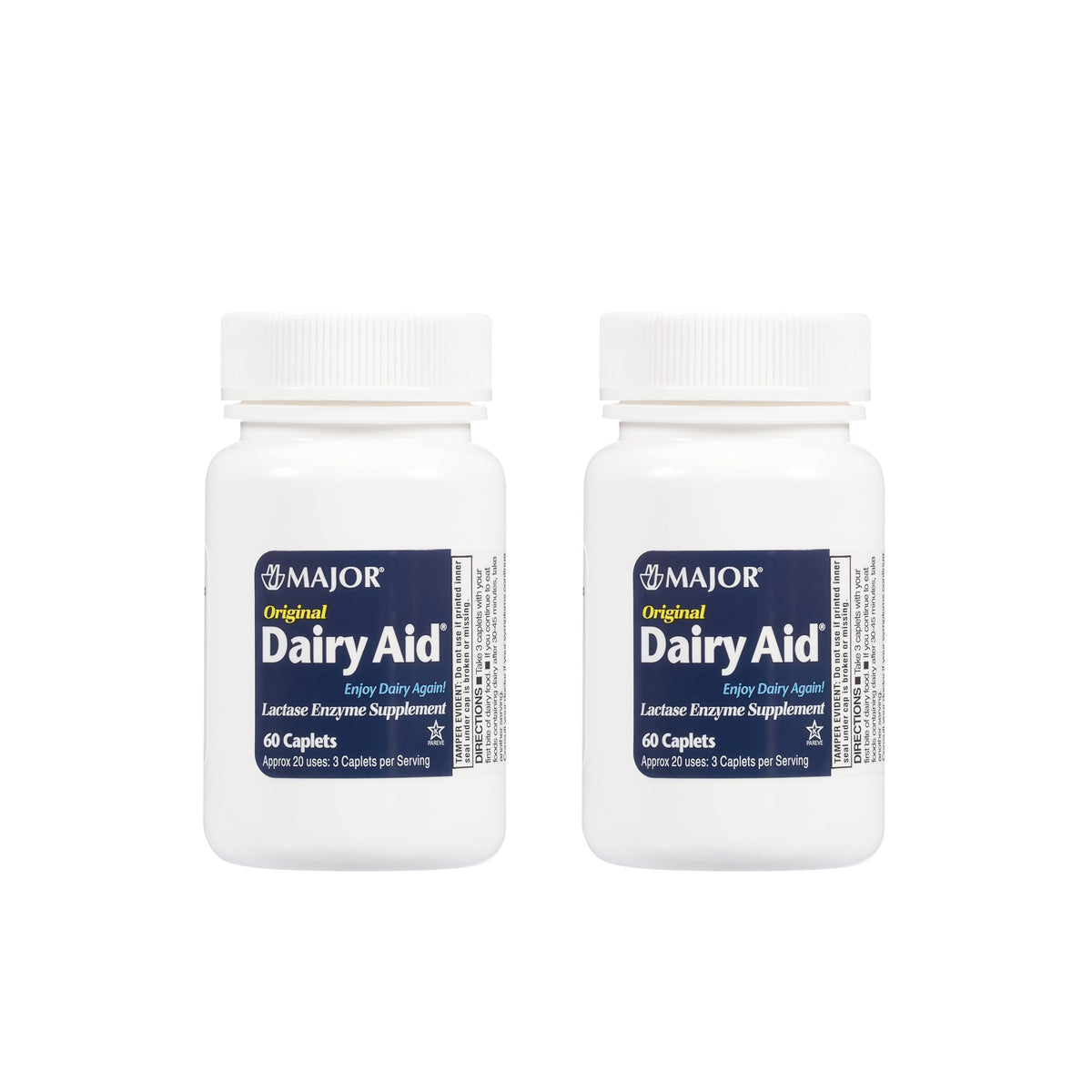 MAJOR Original Dairy Aid lactase enzyme supplement front view