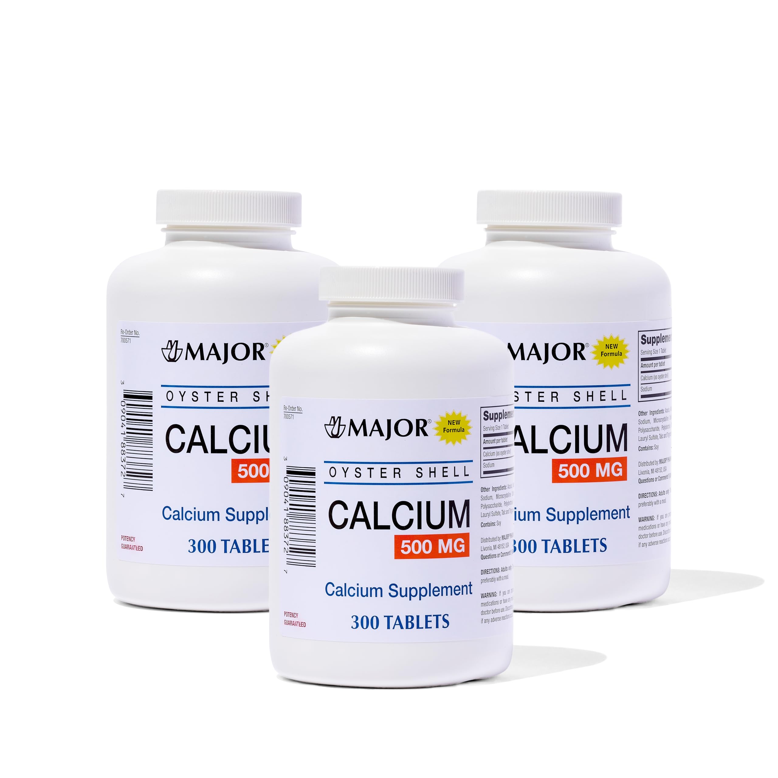 MAJOR Oyster Shell Calcium 500 mg Tablets front view