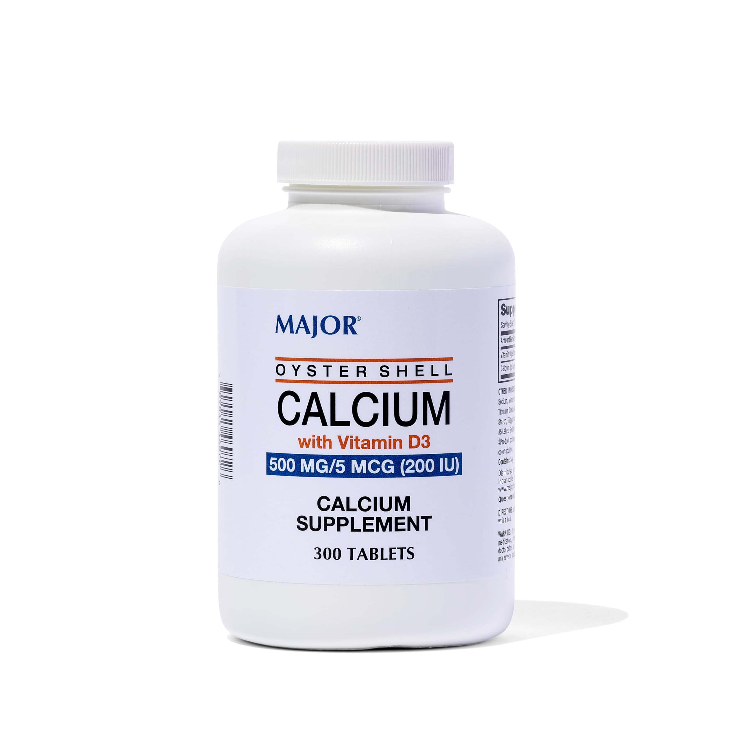 MAJOR Oyster Shell Calcium 500 mg with Vitamin D3 tablet front view