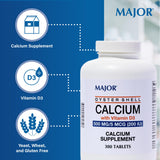 MAJOR Oyster Shell Calcium 500 mg with Vitamin D3 tablet ingredients list