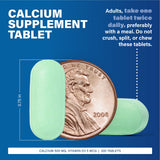 MAJOR Oyster Shell Calcium 500 mg with Vitamin D3 tablet side view
