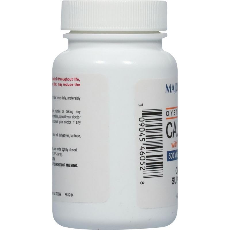 MAJOR Oyster Shell Calcium 500mg supplement ingredients list