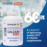 MAJOR Oyster Shell Calcium 500mg tablets on a table
