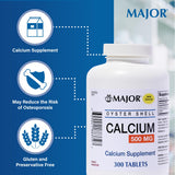 MAJOR Oyster Shell Calcium 500mg tablets packaging