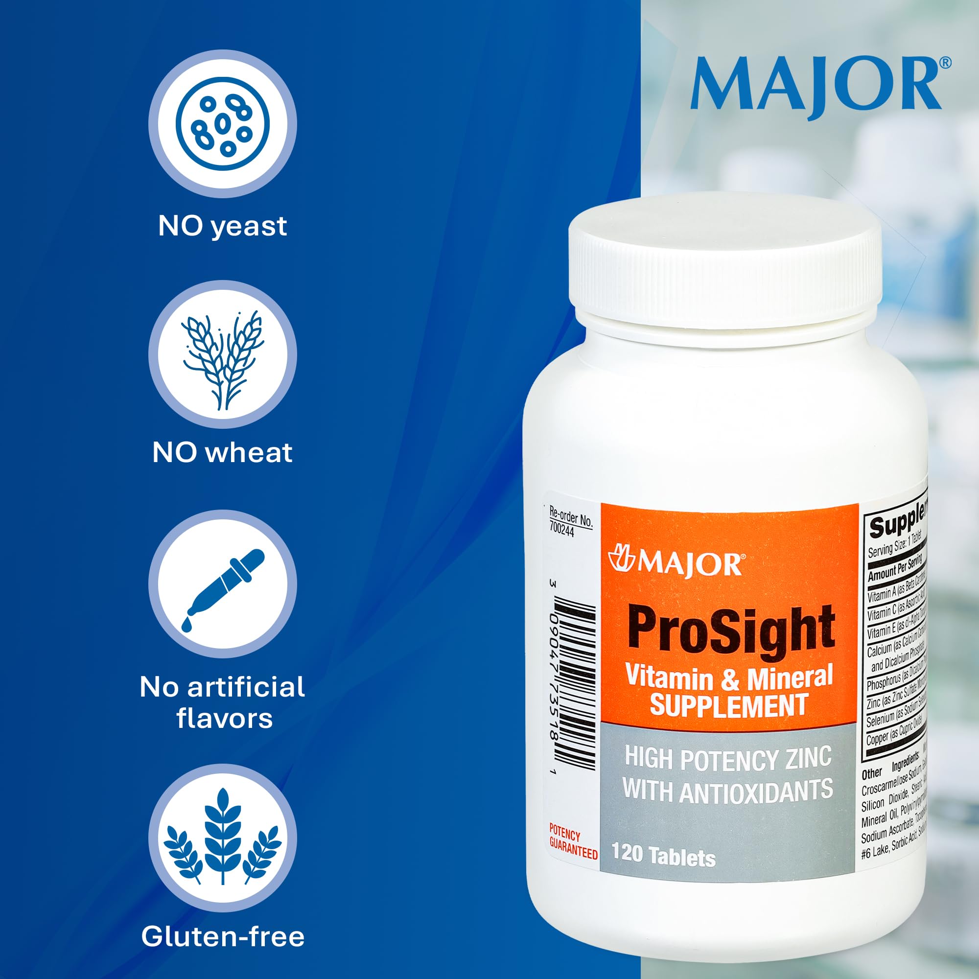 MAJOR ProSight Daily Multivitamin Supplement ingredients list