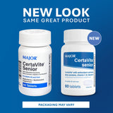 MAJOR Senior Multivitamin back view with dosage instructions